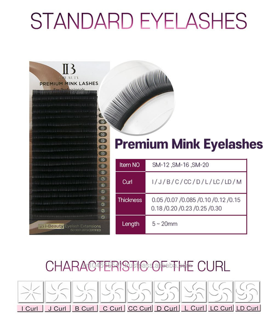 i-BEAUTY Eyelash Extension - ib Premium Mink Eyelashes individual lash
