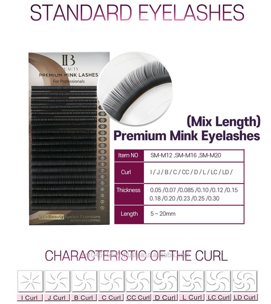 i-BEAUTY Eyelash Extension - ib Premium Mink Mix Eyelashes